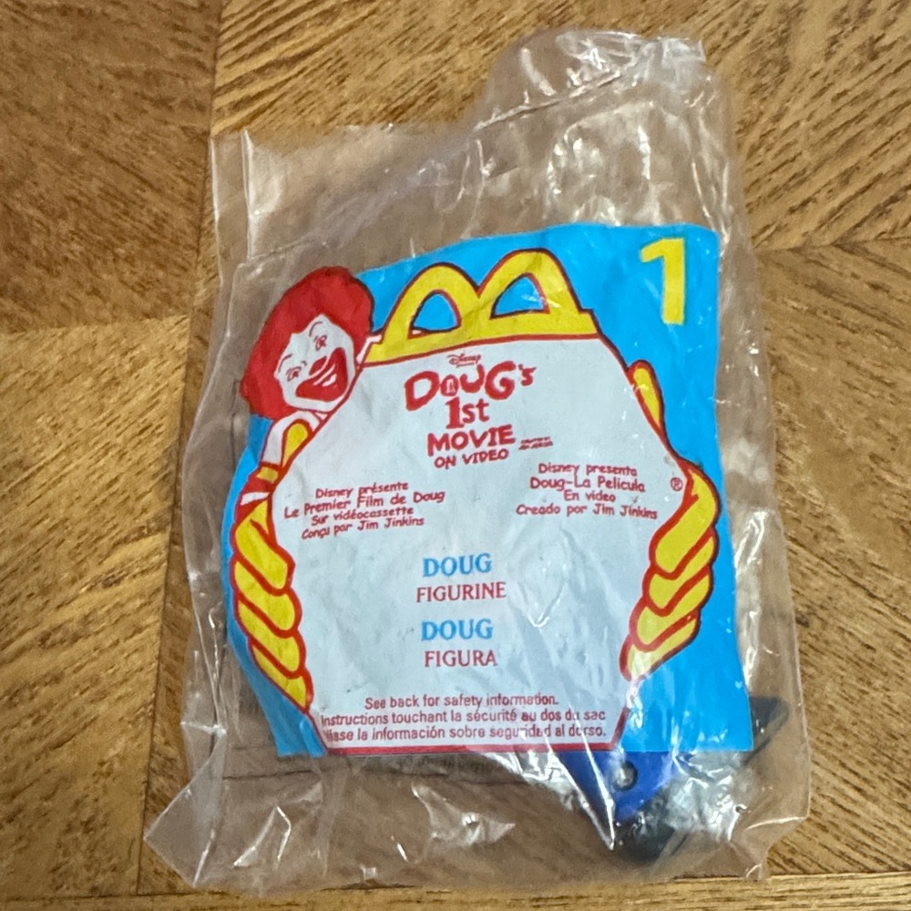 1999 McDonalds Nickelodeon Doug 4" Figure Doug Funny Movie Toy‎ Keychain